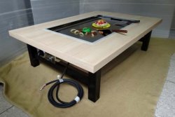 画像1: もんじゃ焼きテーブル(電気式）木座足　