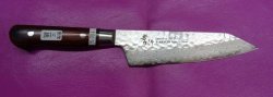 画像1: ３３層槌目ダマスカス　剣型三徳包丁　１６０　＊美しい模様　切離れ　刃先切　で選ぶならコレ！