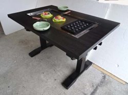 画像2: たこ焼＋鉄板焼（お好み焼）兼用テーブル　４人用　ガス用