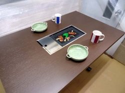 画像5: 焼肉テーブル(オーク　ダーク）CTR-710