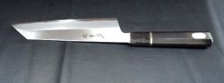 画像3: 剣型牛刀　２２５　焔　HOMURA　両刃　塗り鞘ピン付き