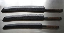 画像11: 堺孝行 斬月 先丸正夫 銀三鋼 塗り鞘ピン付き(元々) 300mm 330mm 360mm 390mm  レア ステンレス系 サビにくい