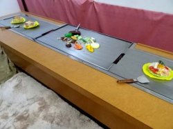 画像5: ２６００ｘ６５０ｘ高さ７５０　中央メイン焼鉄板付　注文生産/