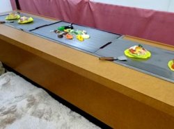 画像7: ２６００ｘ６５０ｘ高さ７５０　中央メイン焼鉄板付　注文生産/