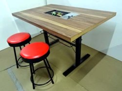 画像6: 焼肉テーブル(ティオネ：薄茶の木目）注文生産 CTR-710