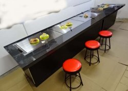 画像2: 全長３８００ｘ８００ｘ高７５０　注文生産　別注可　鉄板焼・お好み焼カウンター/