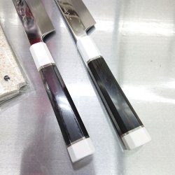 画像7: 真打 飛燕 (本焼白二鋼) 剣型柳刃 300mm　波浮かし 波紋がたまらない 入荷しました　鏡面（元々）鞘付（元々）