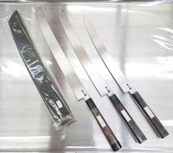 画像7: 堺孝行 斬月 先丸正夫 銀三鋼 塗り鞘ピン付き(元々) 300mm 330mm 360mm 390mm  レア ステンレス系 サビにくい