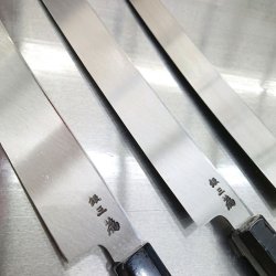 画像9: 堺孝行 斬月 先丸正夫 銀三鋼 塗り鞘ピン付き(元々) 300mm 330mm 360mm 390mm  レア ステンレス系 サビにくい