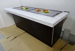 画像7: ３６００（1800＋1800）ｘ（７００＋パイプ５０）ｘ高さ７５０　白石目柄　即納可/