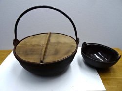 画像4: 電調用　民芸みやま鍋　２７ｃｍ　展示品ｘ2のみ　鉄鋳物製　いなか鍋