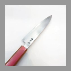 画像11: 堺孝行　くのいち　彫刻包丁　包丁に美しいデザインを彫刻した芸術品の包丁　筋引240ｍｍ　三徳180ｍｍ　ペティ150ｍｍ　３サイズ