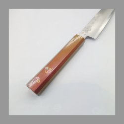 画像8: 堺孝行　くのいち　彫刻包丁　包丁に美しいデザインを彫刻した芸術品の包丁　筋引240ｍｍ　三徳180ｍｍ　ペティ150ｍｍ　３サイズ