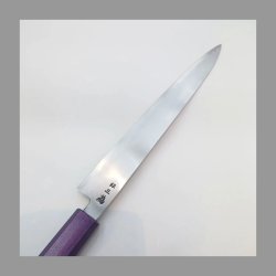 画像22: 堺孝行　くのいち　彫刻包丁　包丁に美しいデザインを彫刻した芸術品の包丁　筋引240ｍｍ　三徳180ｍｍ　ペティ150ｍｍ　３サイズ