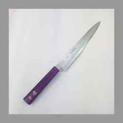 画像18: 堺孝行　くのいち　彫刻包丁　包丁に美しいデザインを彫刻した芸術品の包丁　筋引240ｍｍ　三徳180ｍｍ　ペティ150ｍｍ　３サイズ