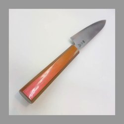 画像12: 堺孝行　くのいち　彫刻包丁　包丁に美しいデザインを彫刻した芸術品の包丁　筋引240ｍｍ　三徳180ｍｍ　ペティ150ｍｍ　３サイズ