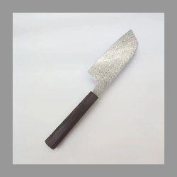 画像4: 堺孝行　コアレスウェンジ輪無柄　小文化包丁　135mm　両刃　VG-10 VG-2  ステンレス系　サビにくい