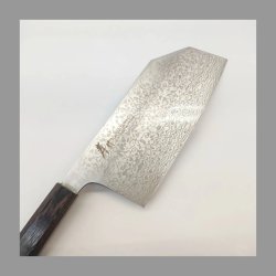 画像2: 堺孝行　コアレスウェンジ輪無柄　幅広文化包丁　195ｍｍ　両刃　VG-10　VG-2  ステンレス系　サビにくい