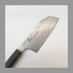 画像2: 堺孝行　コアレスウェンジ輪無柄　小文化包丁　135mm　両刃　VG-10 VG-2  ステンレス系　サビにくい