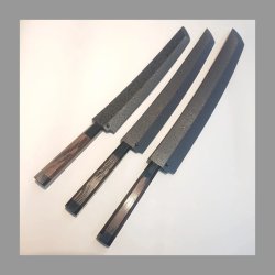 画像10: 堺孝行 斬月 先丸正夫 銀三鋼 塗り鞘ピン付き(元々) 300mm 330mm 360mm 390mm 鏡面 (タケウチ別注)  ステンレス系 サビにくい