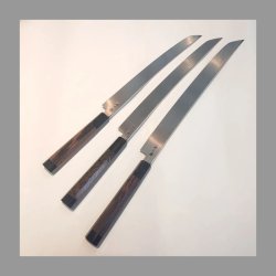 画像6: 堺孝行 斬月 先丸正夫 銀三鋼 塗り鞘ピン付き(元々) 300mm 330mm 360mm 390mm 鏡面 (タケウチ別注)  ステンレス系 サビにくい