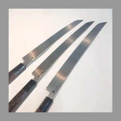 画像7: 堺孝行 斬月 先丸正夫 銀三鋼 塗り鞘ピン付き(元々) 300mm 330mm 360mm 390mm 鏡面 (タケウチ別注)  ステンレス系 サビにくい