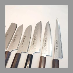 画像4: 梨地 菜切 160mm VG-10 黒檀柄 ステンレス 割込 堺孝行 ステンレス 両刃