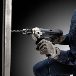 画像8: 電動ドリル　ドリルピーター用　京セラ(Kyocera) 旧リョービ プロ用 ドリル AD1300VR 648751A ブラック 【作業に合わせて変速(0~1100min-1)ができる無段変速機能搭載】 正逆バリアブルスイッチ 連続作業に便利なスイッチロックボタン