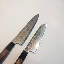 画像10: 堺孝行　銀河 ぎんが ZA-18 和三徳180mm 和牛刀210mm ペテ150mm 菜切165mm ダマスカス ステンレス　堺孝行　sakai takayuki ginga sanntoku gyutou stainless