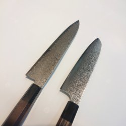 画像11: 堺孝行　銀河 ぎんが ZA-18 和三徳180mm 和牛刀210mm ペテ150mm 菜切165mm ダマスカス ステンレス　堺孝行　sakai takayuki ginga sanntoku gyutou stainless