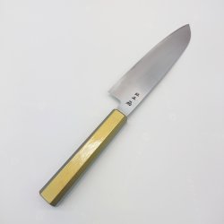 画像14: 堺孝行　くのいち　彫刻包丁　包丁に美しいデザインを彫刻した芸術品の包丁　筋引240ｍｍ　三徳180ｍｍ　ペティ150ｍｍ　３サイズ