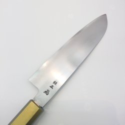 画像10: 堺孝行　くのいち　彫刻包丁　包丁に美しいデザインを彫刻した芸術品の包丁　筋引240ｍｍ　三徳180ｍｍ　ペティ150ｍｍ　３サイズ