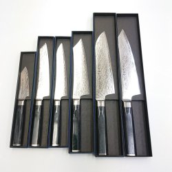 画像2: 【NEW】堺孝行　青海波 せいがいは 新品　最安　190mm　剣型牛刀  160mm 剣型三徳　120ｍｍ剣型ペテ　洋ハンドル Sakai Takayuki  Seigaiha
