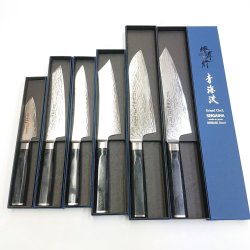 画像4: 【NEW】堺孝行　青海波 せいがいは 新品　最安　190mm　剣型牛刀  160mm 剣型三徳　120ｍｍ剣型ペテ　洋ハンドル Sakai Takayuki  Seigaiha