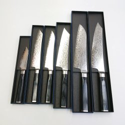 画像3: 【NEW】堺孝行　青海波 せいがいは 新品　最安　190mm　剣型牛刀  160mm 剣型三徳　120ｍｍ剣型ペテ　洋ハンドル Sakai Takayuki  Seigaiha
