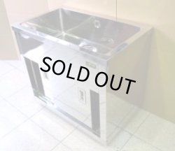 画像1: 引違戸付き　1槽流し台　バックガード無し　奥行＝600