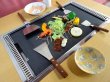 画像2: もんじゃ焼きテーブル 白木柄　2本足長　