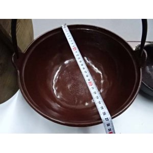 画像: 電調用　民芸みやま鍋　２７ｃｍ　展示品ｘ2のみ　鉄鋳物製　いなか鍋