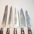 画像10: 堺孝行　33層槌目ダマスカス 　剣型柳刃　筋引　牛刀　三徳　ブッチャーナイフ　菜切　ペティナイフ