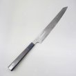 画像2: 堺孝行 飛燕 片刃 銀三鋼墨流 花吹雪 塗り鞘ピン付き 300mm 窪田彫刻 タケウチ別注品 ダマスカス レア ステンレス系 サビにくい