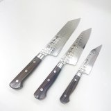 画像: 【NEW】堺孝行　青海波 せいがいは 新品　最安　190mm　剣型牛刀  160mm 剣型三徳　120ｍｍ剣型ペテ　洋ハンドル Sakai Takayuki  Seigaiha
