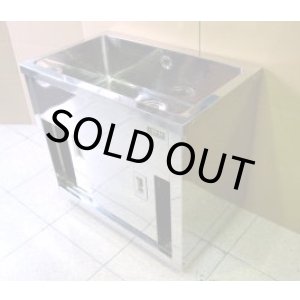 画像: 引違戸付き 1槽流し台 バックガード無し 奥行=600