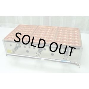 画像: たこ焼き器 手打ち銅板大玉24穴x3連