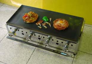 画像2: 800ｘ360型（プレス鉄板中）　通路の狭い所向き　鉄板焼き器　　