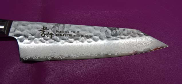 画像: ３３層槌目ダマスカス　剣型三徳包丁　１６０　＊美しい模様　切離れ　刃先切　で選ぶならコレ！