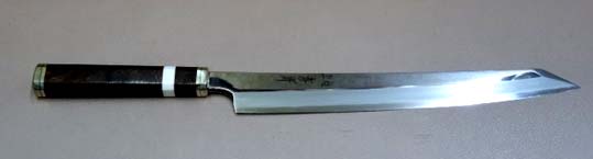 画像3: 紫電　SHIDEN　 銀三鋼（サビにくい鋼）　剣型柳刃　300ｍｍ　杉原モデル 