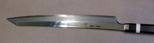 画像4: 紫電　SHIDEN　 銀三鋼（サビにくい鋼）　剣型柳刃　300ｍｍ　杉原モデル 