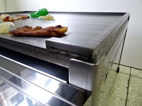 画像: ステーキ用　鉄板焼き器　丸バーナー付(厨房用）注文生産