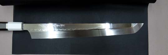 画像: 影打 玄武 (本焼白二鋼) 先丸正夫 300mm　波浮かし 波紋がたまらない 入荷しました　鏡面（元々）鞘付（元々）