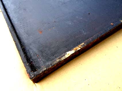 画像3: 味のある使い込んだ鉄板　縁盛り手造り鉄板　
